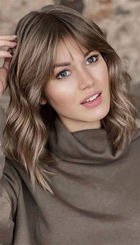 Cute Haircuts And Hairstyles With Bangs Subtle Metallic With Bangs