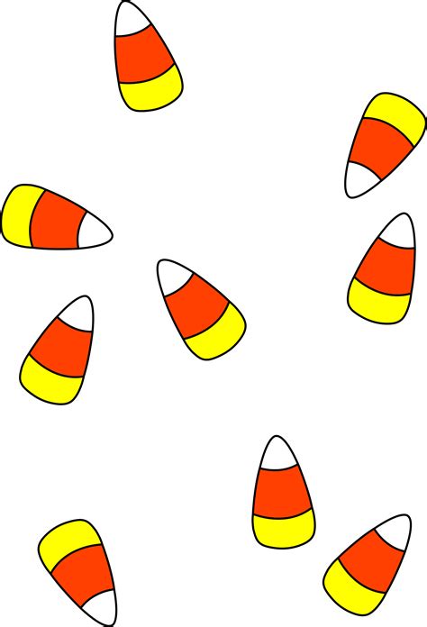 Scattered Halloween Candy Corn Free Clip Art