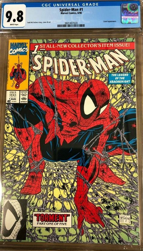 Spider Man Cgc Todd Mcfarlane Cover Art Marvel Comics