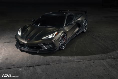 Matte Black Corvette C8 Gets Carbon Fiber And Adv1 Wheels My Car Portal
