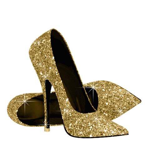 Gold Glitter High Heel Shoes Cutout Zazzle Glitter High Heels Gold