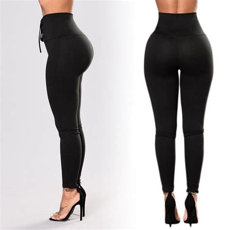 buy omkagi sexy yoga pants female sportswear elastic sport leggings for women fitness trousers