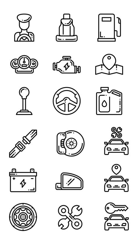 Car Parts Icons This Is Car Spare Parts Icon In Vector These Icon