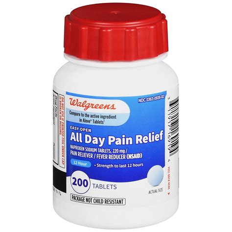 Walgreens All Day Pain Relief Tablets Easy Open Walgreens