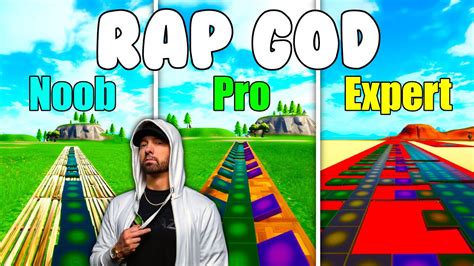 Eminem Rap God Noob Vs Pro Vs Expert Fortnite Music Blocks With