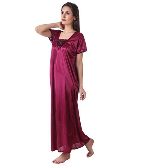 Buy Masha Purple Satin Nighty Online At Best Prices In India Snapdeal