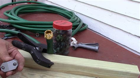 Hose Repair Putting A New Connector On A Garden Hose And Stopping A