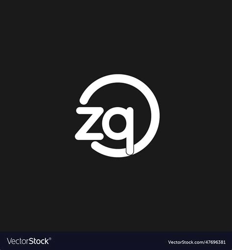 Initials Zq Logo Monogram With Simple Circles Vector Image