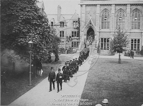 Dons And Students Processing From Balliol College Oxford 19th Century