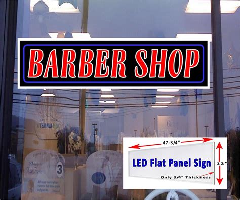 Barber Shop Led Illuminated Window Sign 48x12 Etsy