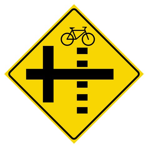 Wc 44r Bicycle Trail Crossing Right Side Street Sign Traffic Depot
