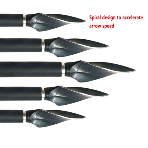 8 Pieces 150 Grain Archery Helical Arrowheads Hunting Spiral Broadheads