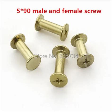 100pcs Steel With Brass Plated 5 90mm Sex Screw Screws Aliexpress