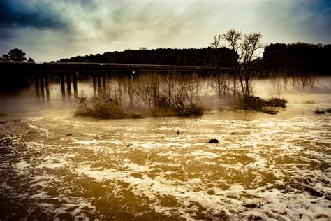 Raging Haw River Dam And Bridge Near Pittsboro North Caro Flickr