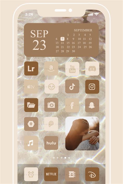 130 Brown Aesthetic Home Screen App Icons ⋆ Aesthetic Design Shop