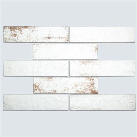 Broadway Brick White 3x6 Porcelain Subway Tile Brick Look Tile Brick