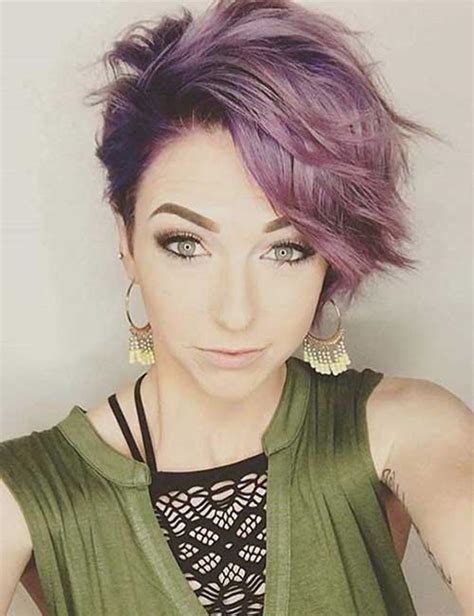 Purple Short Hair Styles 20 Featured Purple And Burgundy Highlights