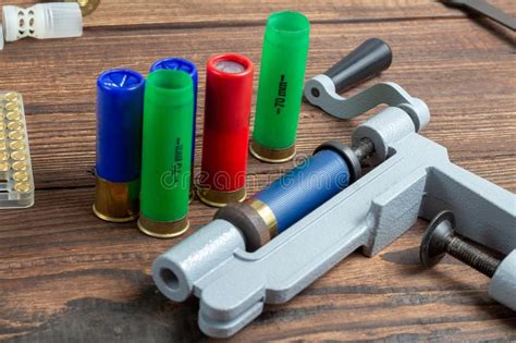 Shotgun Shells Reloading Process With Special Reload Equipment Powder
