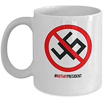 Amazon Com Anti Trump Coffee Mug Funny Democrat Gift Oz White Ceramic Tea Cup Moron