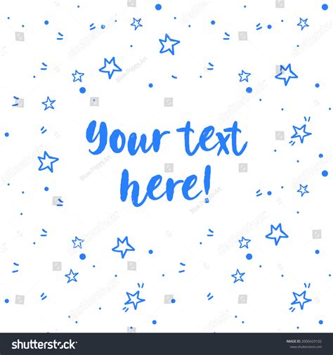 White Background Blue Little Stars Copy Stock Vector Royalty Free