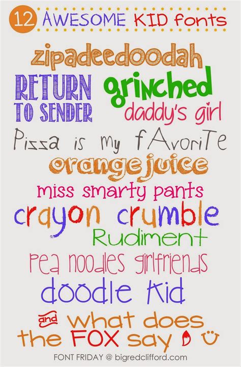 12 Awesome Kids Font Font Bundle