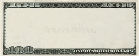 Blank 100 Dollars Bank Note With Copyspace Stock Illustration