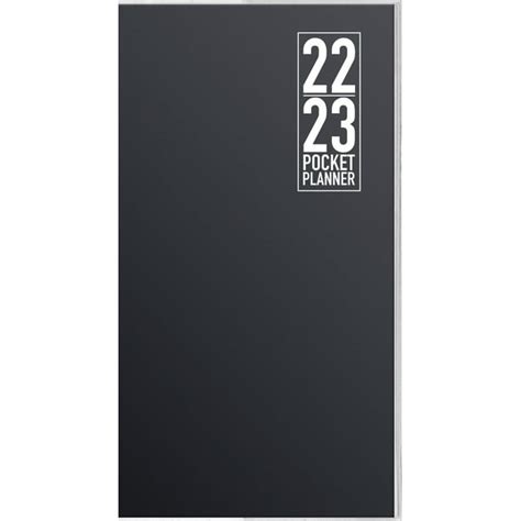 2022 2023 Classic Black Pocket Planner