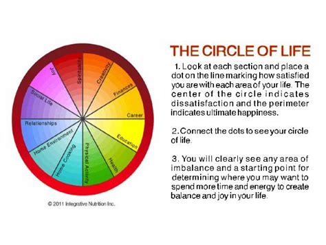 The Circle of Life exercise identifies areas of imbalance. | Circle of ...