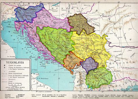 Old Map Of Yugoslavia