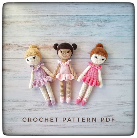 Amigurumi pattern, Crochet doll pattern, Amigurumi pattern doll, Crochet pattern toy, Ballerina 