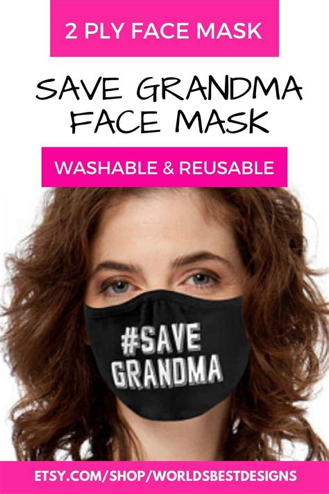 Save Grandma Face Mask Etsy Mask Face Mask Cool Face Mask