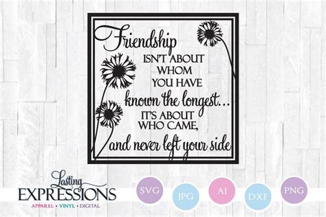 Friendship Quote SVG // Square Border // Friend Saying (209368) | SVGs
