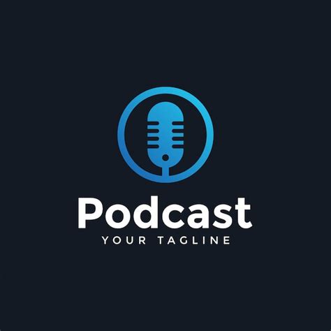 Simple Modern Podcast Logo Design Template Premium Vector