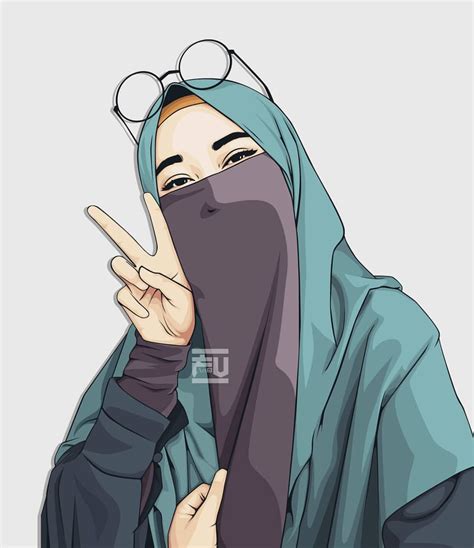 Vector Hijab Niqab Cartoon Girl Images Cartoon Pics Girls Cartoon