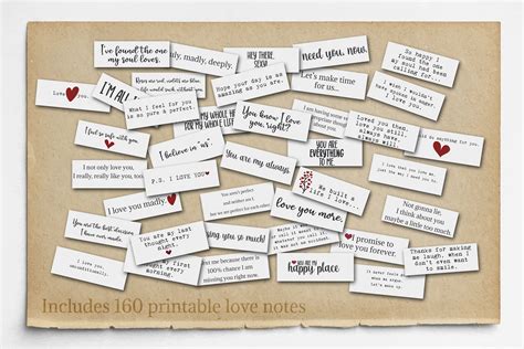 Printable Love Notes Romantic Mini Cards For Husband Unique Etsy