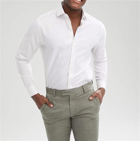 Mens Classic White Formal Button Up The Gallant Male