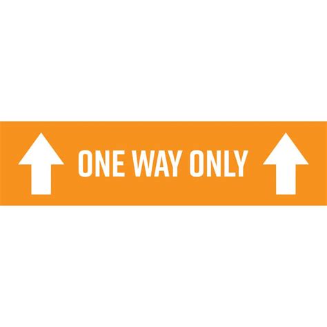 Covid One Way Only Graphic Sign Sticker Genius