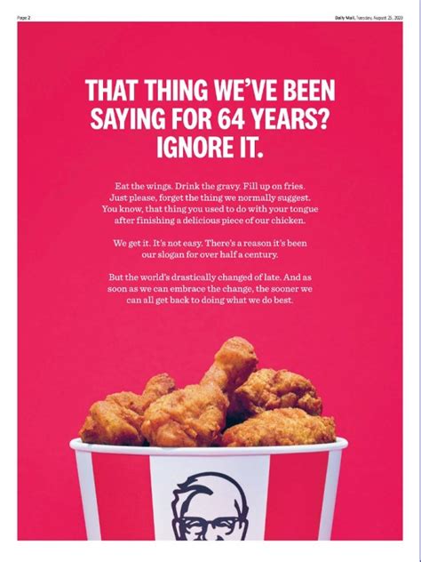 landrover s clever print ad kfc drops finger lickin slogan and more creative ads of the
