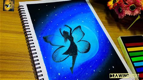 How To Draw Girl With Butterfly Wings Beautiful Fairy Drawing With
