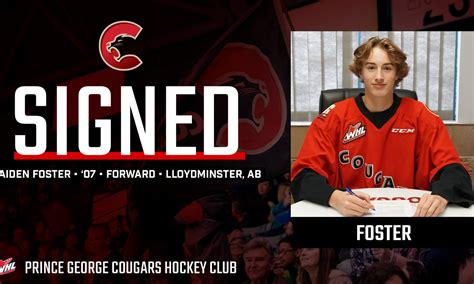 Cougars Sign Forward Aiden Foster Prince George Citizen