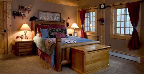 We have everything you need to outfit your bedroom to reflect your 5 easy french country bedroom ideas | flourishmentary. Log Home Western Bedroom | Country bedroom decor, Western ...