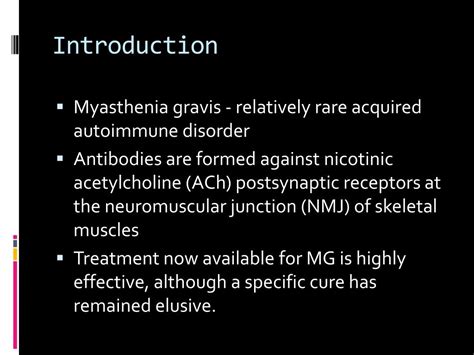 Ppt Myasthenia Gravis Powerpoint Presentation Free Download Id2000144