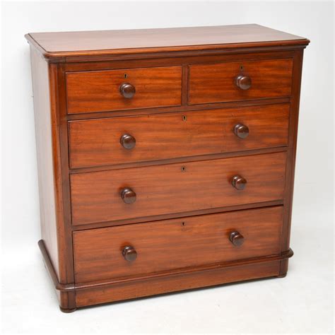 Antique Victorian Mahogany Chest Of Drawers 659713 Uk