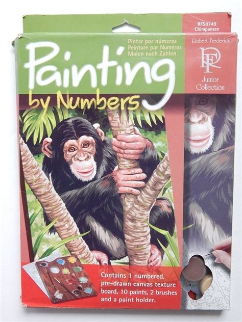 I've finished my painted by you kit (of two utonagana dogs). New Paint By Numbers Kit Chimpanzee Monkey Robert ...