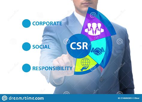 Concepto De Responsabilidad Social Corporativa Con Empresaria Stock De