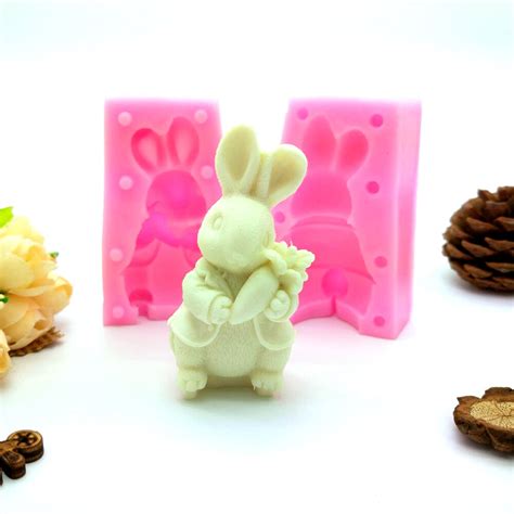 3d Easter Rabbit Silicone Mold Kitchen Resin Baking Tool Dessert