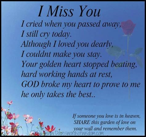 missing you mom photos for facebook miss you i cried when you passed away i still cry today
