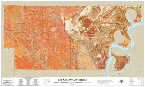 Lee County Arkansas 2022 Soils Wall Map Mapping Solutions