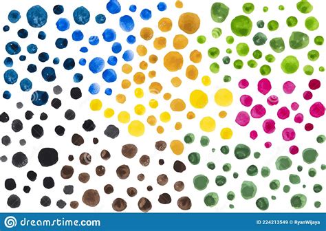 Colorful Vector Watercolors Circles Shapes For Design Pattern