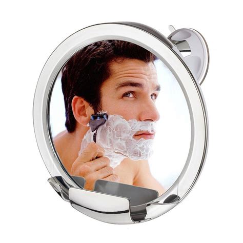 Cheftick Fogless Shower Mirror With Built In Razor Holder 360 Degree Rotating For Easy Mirrors